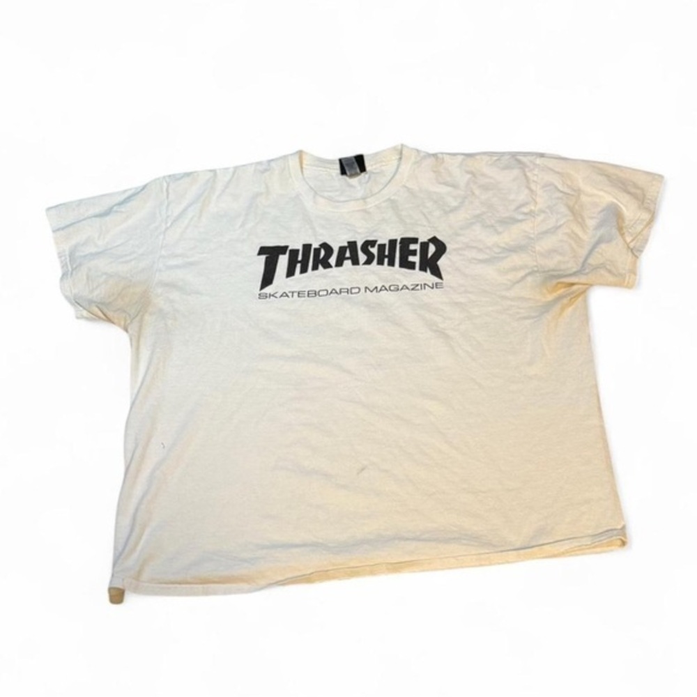 Thrasher Cream Short Sleeve Tee retro